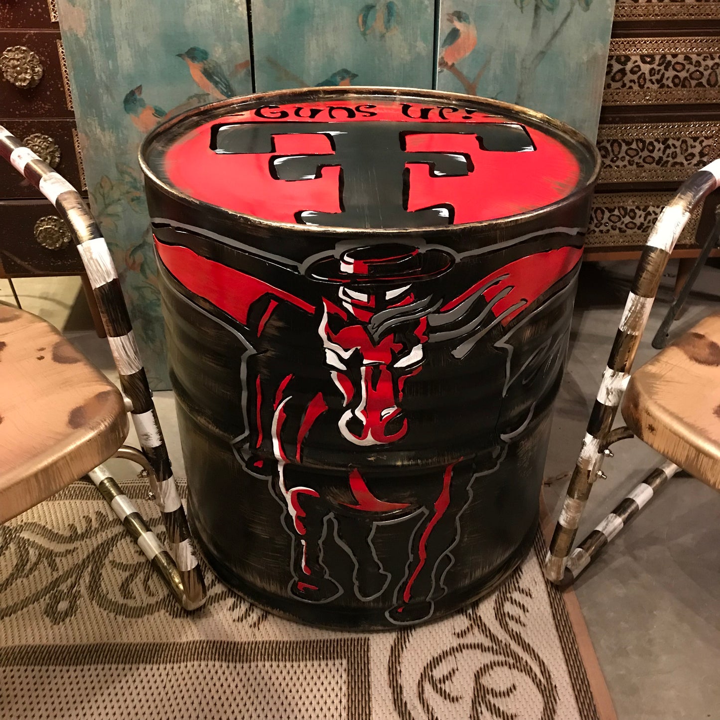 Masked Rider Barrel Table