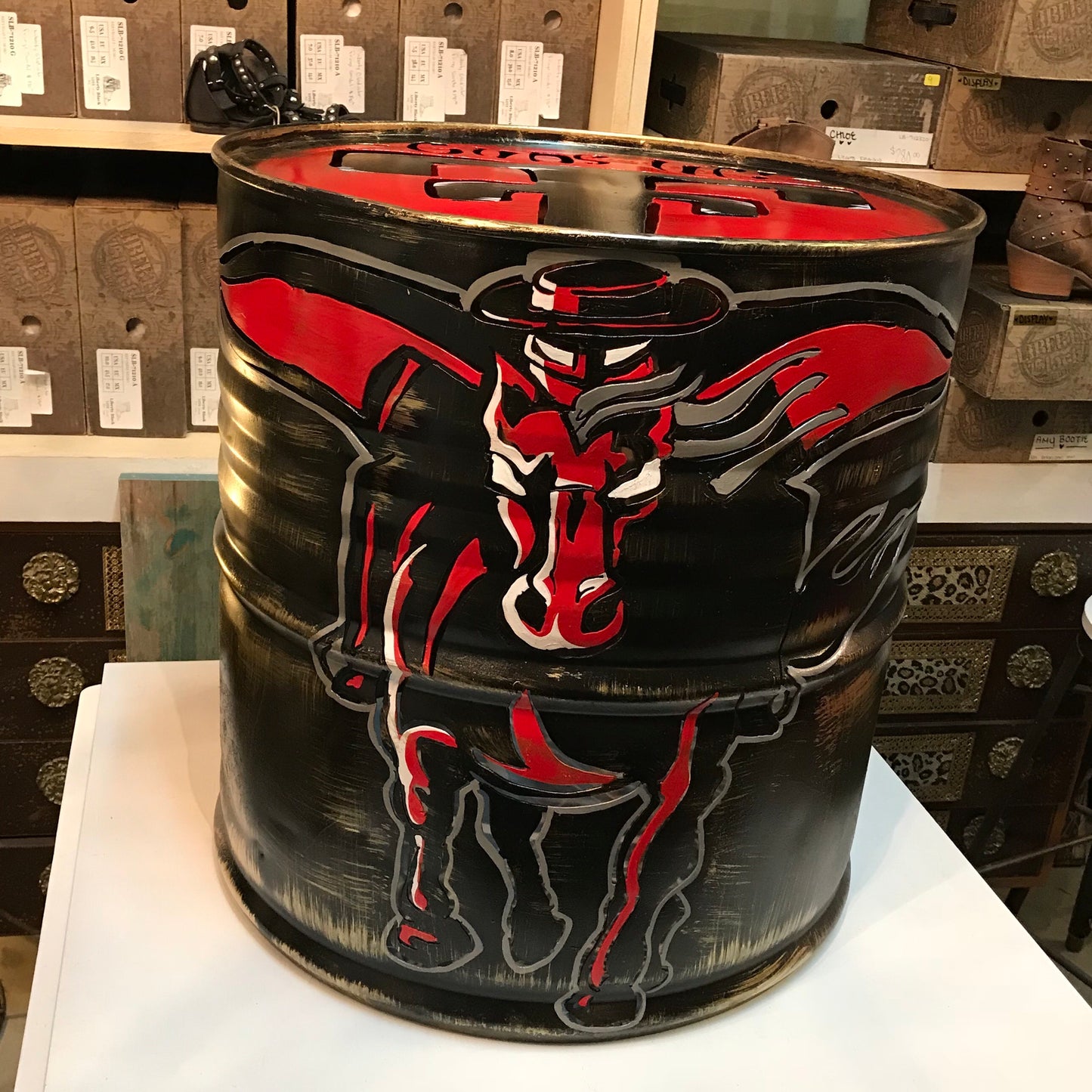 Masked Rider Barrel Table