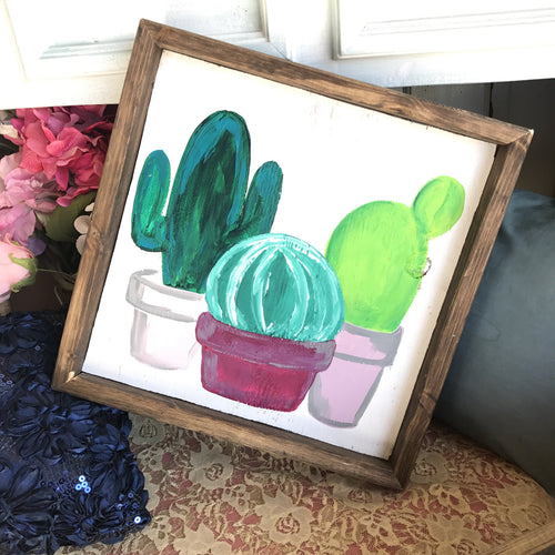 Cute Cactus - Framed Box