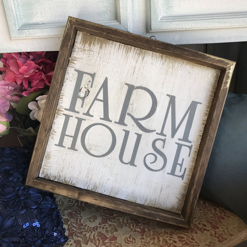 Farm House - Shabby Chic Framed Box